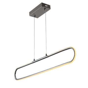 Ned 39" Dimmable Adjustable Integrated LED Metal Linear Pendant - JONATHAN Y